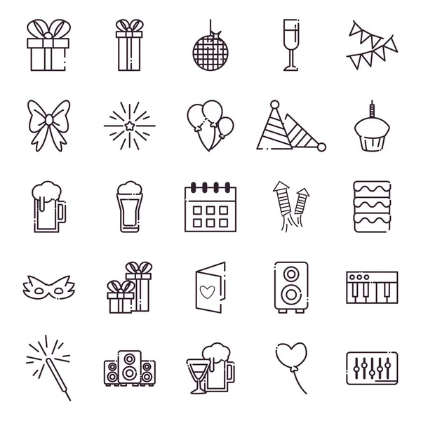 parti satır biçimi sembolleri vektör tasarımını ayarla