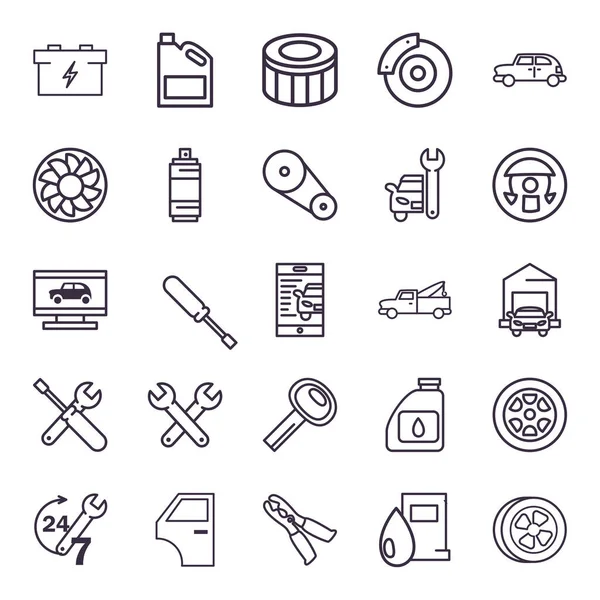 onarım servisi ve otomobil hattı biçim vektör tasarımı