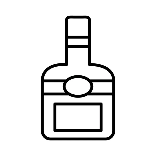 Icono de la botella de coñac, estilo de línea — Vector de stock