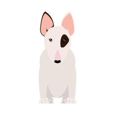 Çizgi film köpeği teriyeri köpek ikonu, düz stil.