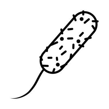 spirilla bakteri simgesi, çizgi biçimi