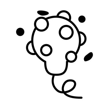 giardia bacteria icon, line style clipart