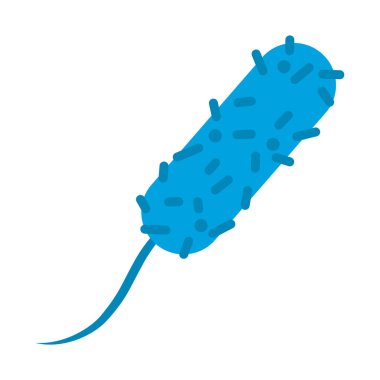 Spiilla bakteri simgesi, düz stil