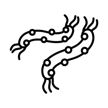 espirilos bakteri simgesi, satır biçimi