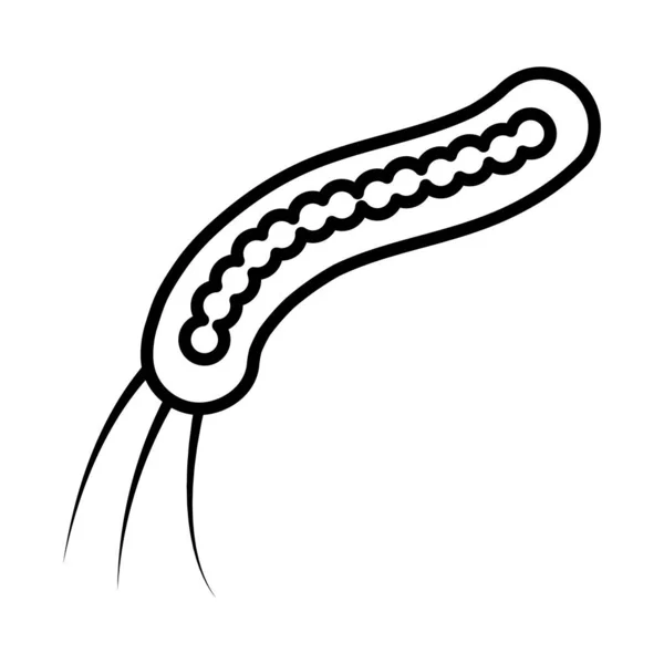Ícone de filovírus de ebola, estilo de linha — Vetor de Stock