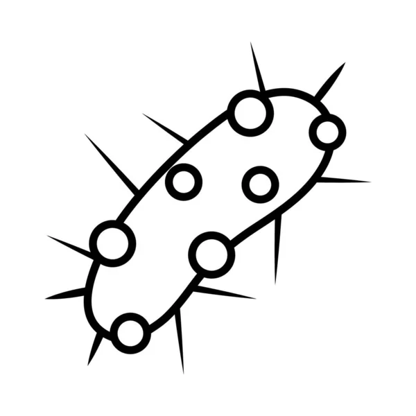 Значок електронних бактерій, стиль лінії — стоковий вектор