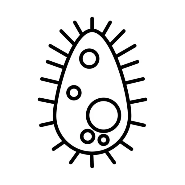 Escherichia coli Bakterien Symbol, Linienstil — Stockvektor