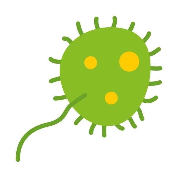 Icono de la forma de bacterias icono, estilo plano — Vector de stock