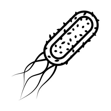 Salmonella bakteri simgesi, satır biçimi