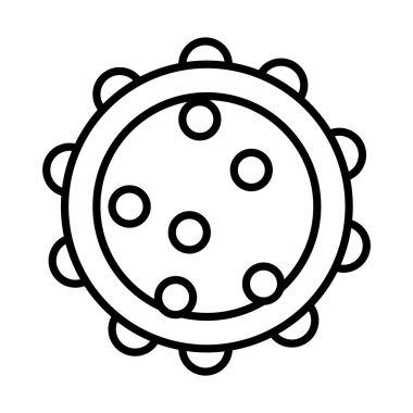 Coronavirus bakteri simgesi, satır biçimi