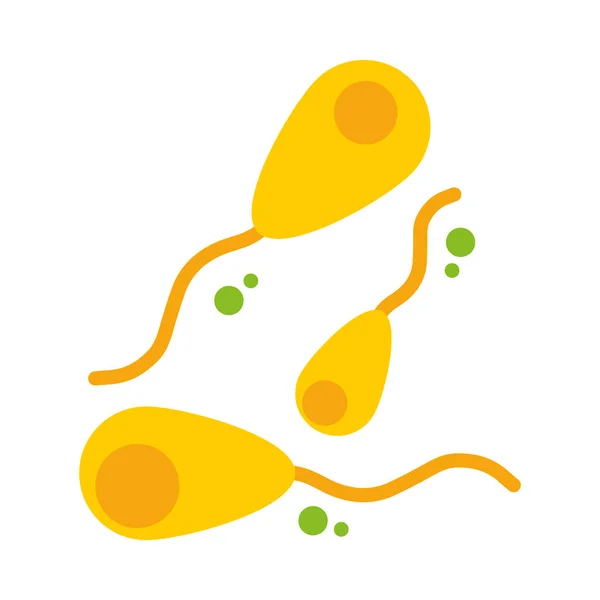 Leishmania bakterier ikon, platt stil — Stock vektor