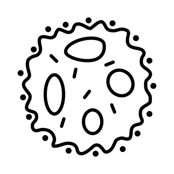 Icona dei batteri epatovirus, stile linea — Vettoriale Stock