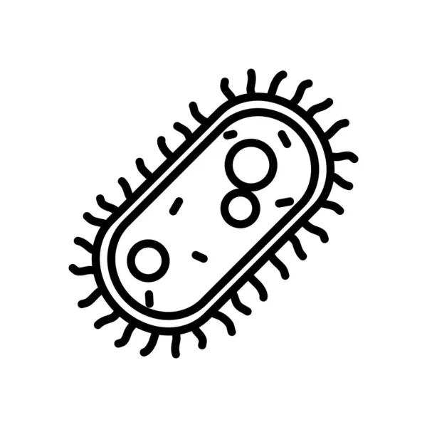 Forma de bacterias icono, estilo de línea — Archivo Imágenes Vectoriales