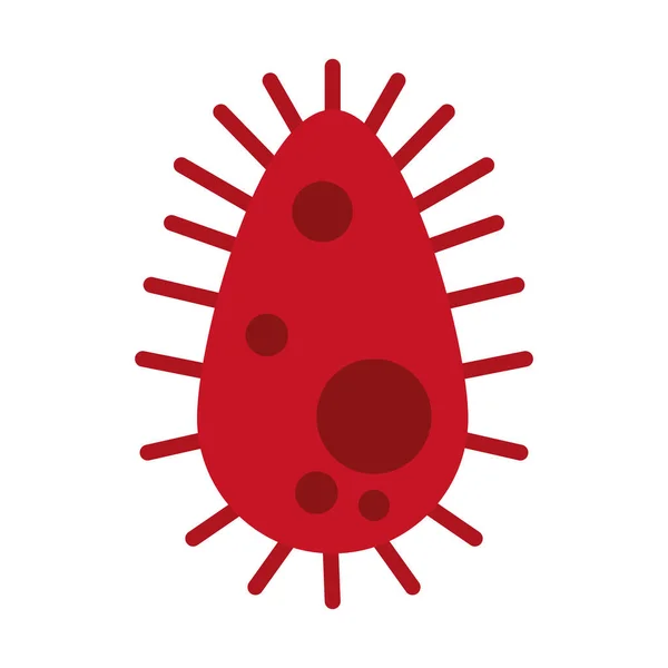 Escherichia coli bacteria icon, flat style — Stock Vector