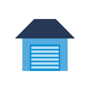 park garajı düz biçim ikon vektör tasarımı