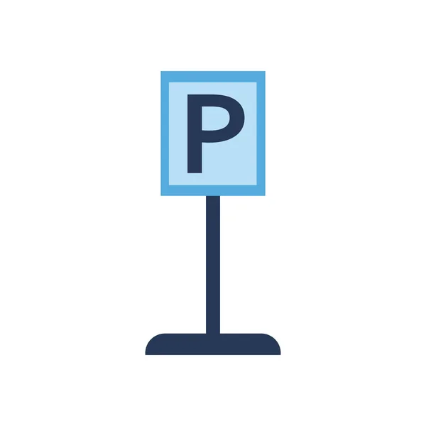 Parking panneau de signalisation style plat icône vectoriel design — Image vectorielle