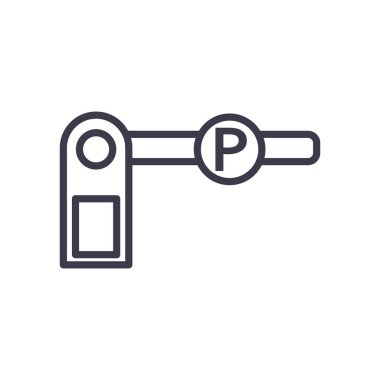 park kapısı çizgisi biçim vektör tasarımı