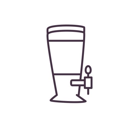 bira zürafası çizgisi simge vektör tasarımı