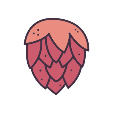 kozalak çizgisi ve biçim ikonu vektör tasarımı