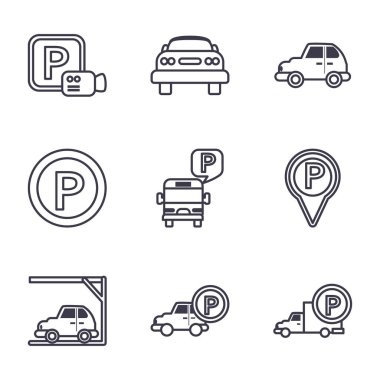 park çizgisi biçim simgesi vektör tasarımı