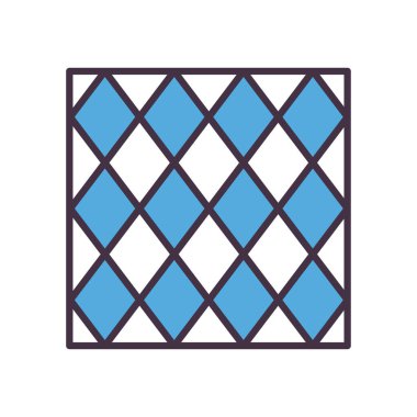 Oktoberfest bayrak hattı ve biçim ikonu vektör tasarımı