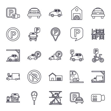 park çizgisi biçim simgesi vektör tasarımı