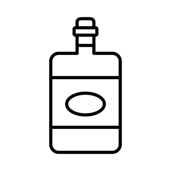 Whisky bottle icon, line style — Stock Vector