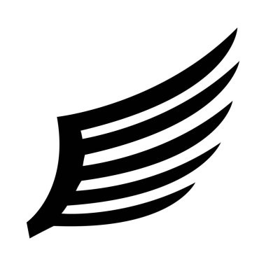 Kabile çizgili kanat simgesi, siluet tarzı