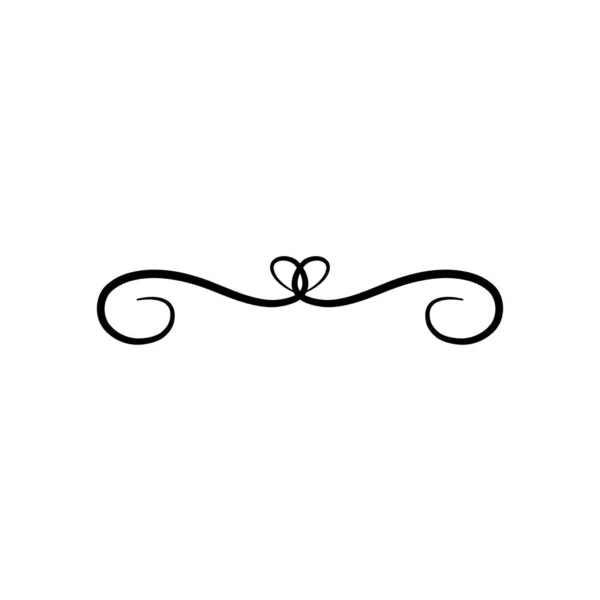 Dekorative Wirbel Symbolbild, Silhouette-Stil — Stockvektor