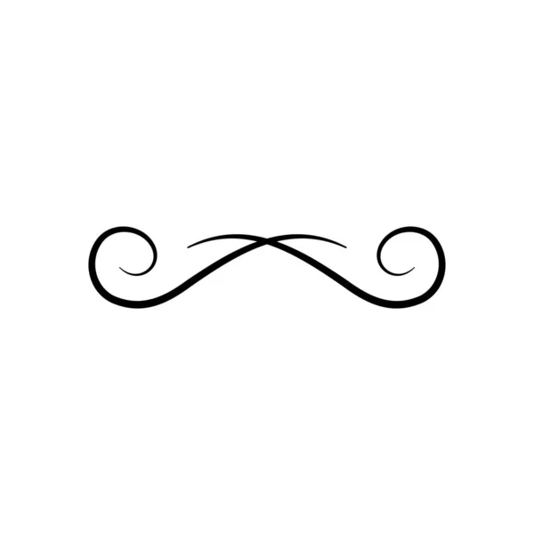 Icona del divisore curvy, stile silhouette — Vettoriale Stock