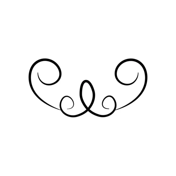Swirls divider decoration icon, line style — Stock Vector