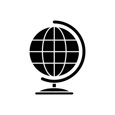 Coğrafya aracı simgesi, siluet biçimi