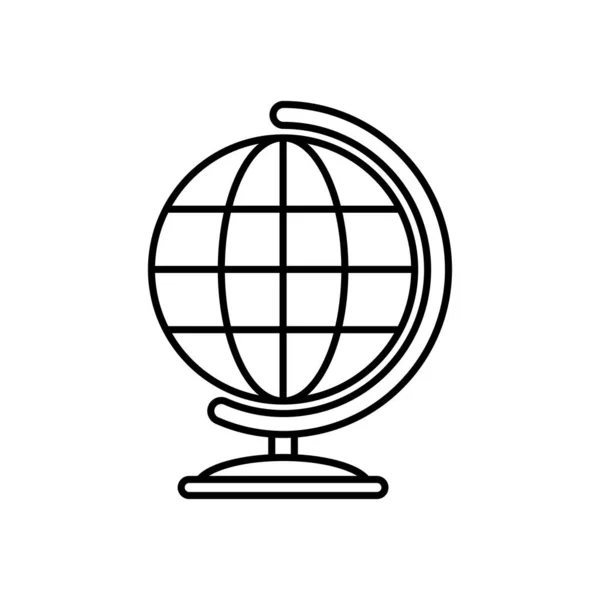 Geographie Werkzeug Symbol, Linienstil — Stockvektor