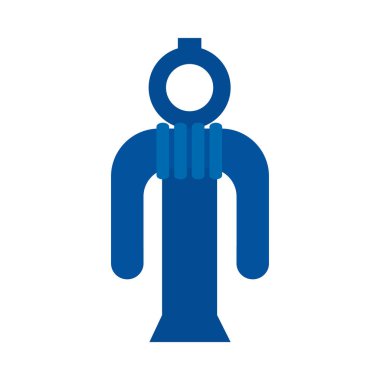 tiet Mısır sembolü simgesi, düz stil