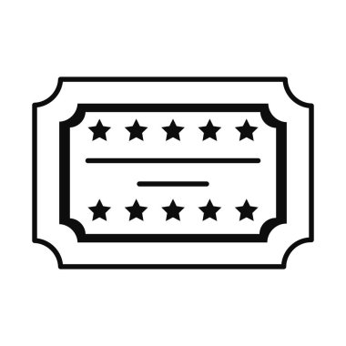 bilet simgesi resmi, düz biçimli