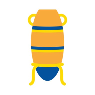 Mısır vazosu simgesi, düz stil