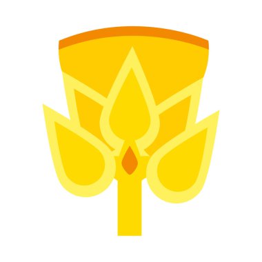 Mısır tacı veya şapka simgesi, düz stil