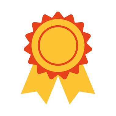 ödül kurdele simgesi, düz stil