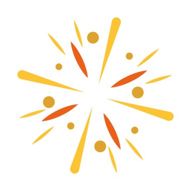 Dekoratif patlama simgesi, düz stil