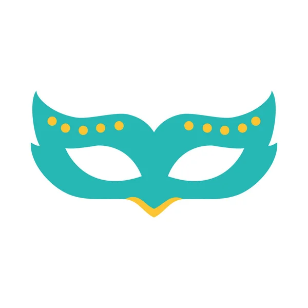 Ícone de máscara de carnaval, estilo plano — Vetor de Stock