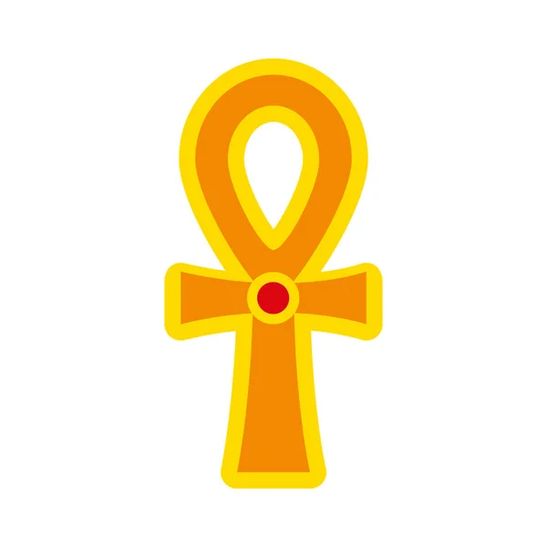 Ankh Egyptian Cross Decal图标，扁平风格 — 图库矢量图片