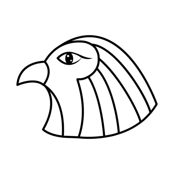 Horus-Gott-Symbol, Linienstil — Stockvektor