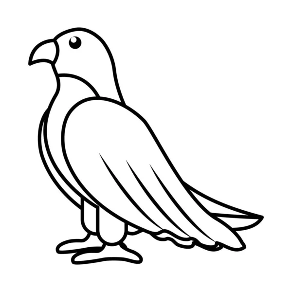 African Eagle Ikone, Linienstil — Stockvektor