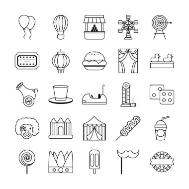 balon ve adil simge seti, satır biçimi