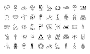 Mısır simgesi seti, satır biçimi