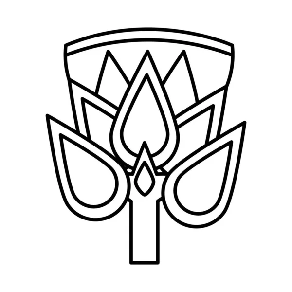 Egyptian crown 또는 hat icon, line style — 스톡 벡터