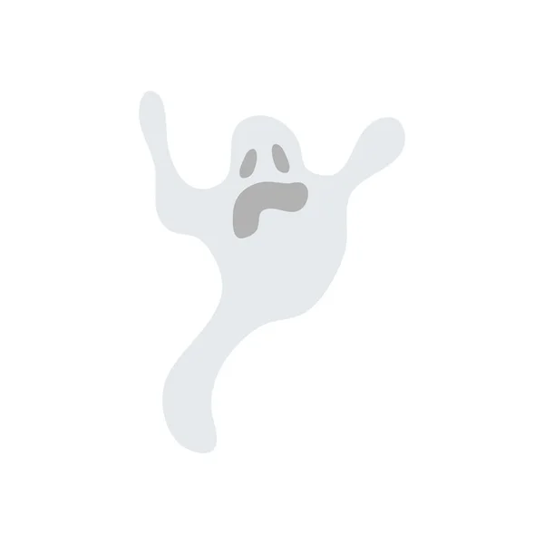 Halloween fantasma icono, estilo plano — Archivo Imágenes Vectoriales