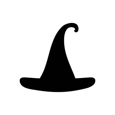 cadı şapkası simgesi, siluet biçimi