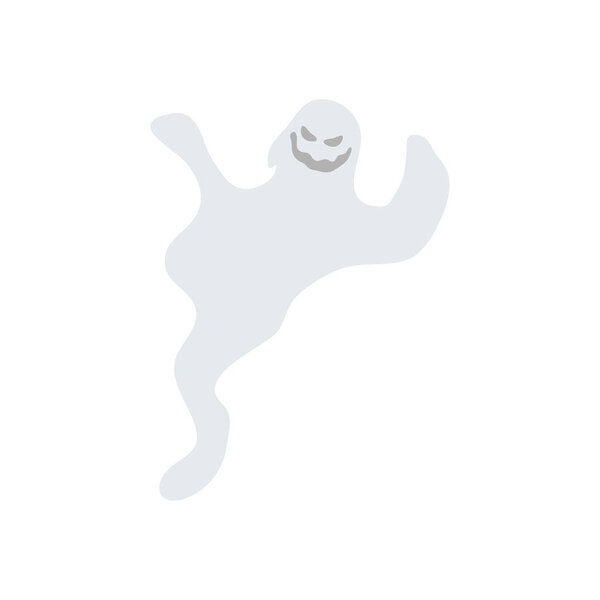 икона призрака мультфильма, плоский стиль