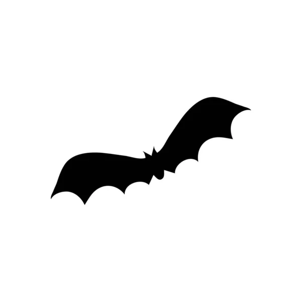 Halloween bat icon, silhouette 스타일 — 스톡 벡터